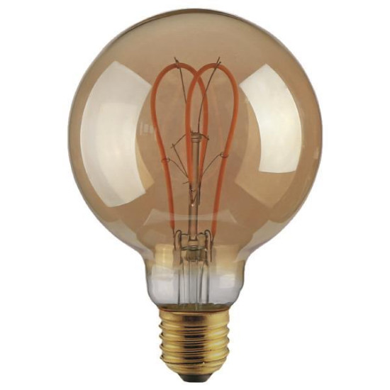 ΛΑΜΠΑ LED G125 FILAMENT "DECOR" 5W 300lm E27 2000K 220-240V DIMMABLE GOLD