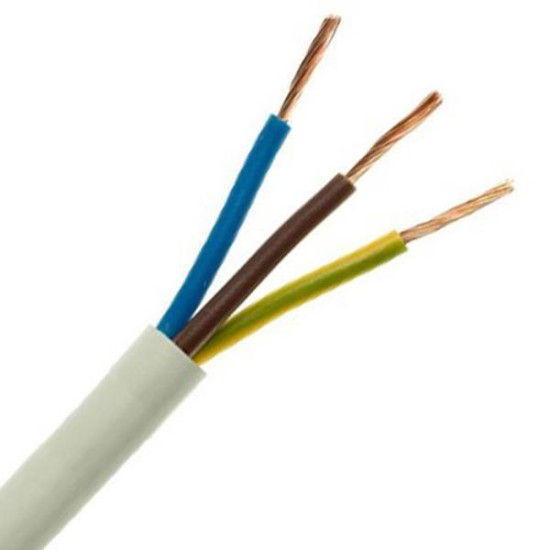 ΚΑΛΩΔΙΟ ΕΥΚΑΜΠΤΟ H05VV-F 3Χ1,5mm² ΛΕΥΚΟ (50m/roll)