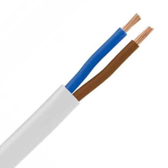 ΚΑΛΩΔΙΟ ΕΥΚΑΜΠΤΟ H05VV-F 2Χ1,5mm² ΛΕΥΚΟ (100m/roll)