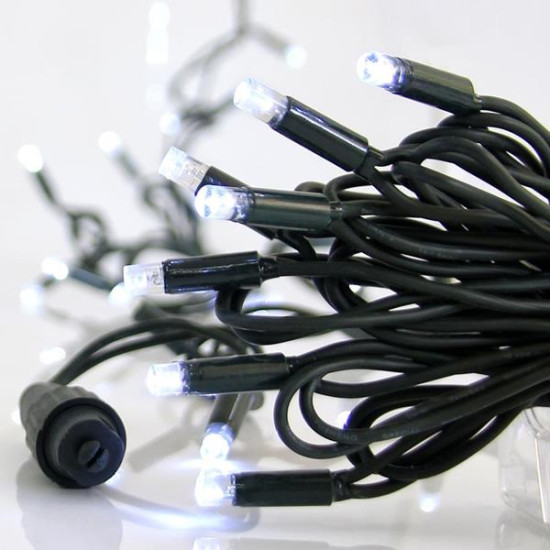 ΣΕΙΡΑ, 100 LED 5mm ΜΕ ΚΑΛΥΜΜΑ, 230V, 3 ΕΠΕΚΤΑΣΕΙΣ ΕΩΣ 9 ΣΕΤ, ΠΡΑΣΙΝΟ ΚΑΟΥΤΣΟΥΚ ΚΑΛΩΔΙΟ, ΛΕΥΚΟ LED ANA 10cm, ΠΡΟΕΚΤΑΣΗ ΠΑΡΟΧΗΣ 1.5m, ΙΡ65