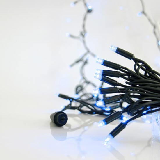 ΣΕΙΡΑ, 50 LED 5mm, ΜΠΑΤΑΡΙΑΣ 3xAA, ΧΡΟΝΟΔΙΑΚΟΠΤΗΣ, ΔΙΑΦΑΝΟ PVC ΚΑΛΩΔΙΟ, ΘΕΡΜΟ ΛΕΥΚΟ LED ΑΝΑ 10cm, ΠΡΟΕΚΤΑΣΗ ΠΑΡΟΧΗΣ 50cm, IP20