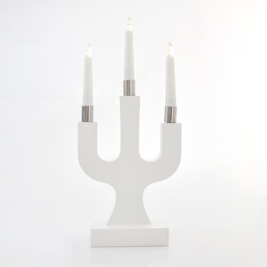 ΚΗΡΟΠΗΓΙΟ ΛΕΥΚΟ ΜΕ 3 ΚΕΡΑΚΙΑ LED ΘΕΡΜΑ ΛΕΥΚΑ, ΜΠΑΤΑΡΙΑΣ, ΞΥΛΙΝΟ, 17,5x7x38,5cm ΚΗΡΟΠΗΓΙΟ ΛΕΥΚΟ ΜΕ 3 ΚΕΡΑΚΙΑ LED ΘΕΡΜΑ ΛΕΥΚΑ, ΜΠΑΤΑΡΙΑΣ, ΞΥΛΙΝΟ, 17,5x7x38,5cm