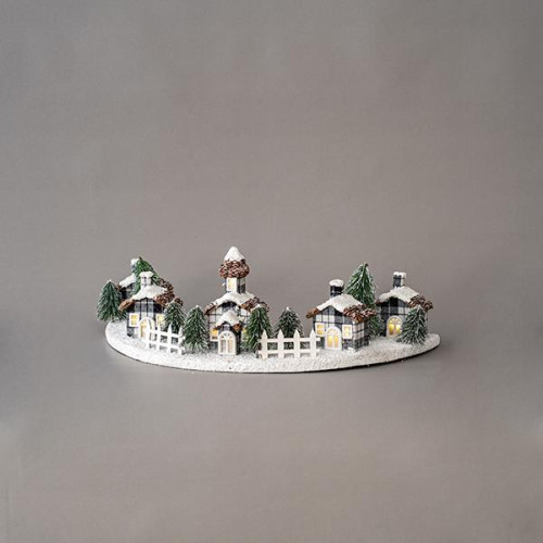 ΗΜΙΚΥΚΛΙΟ ΦΩΤΙΖΟΜΕΝΟ ΔΙΑΚΟΣΜΗΤΙΚΟ, 11 LED, ΜΕ ΣΠΙΤΑΚΙΑ, 61x31x21cm