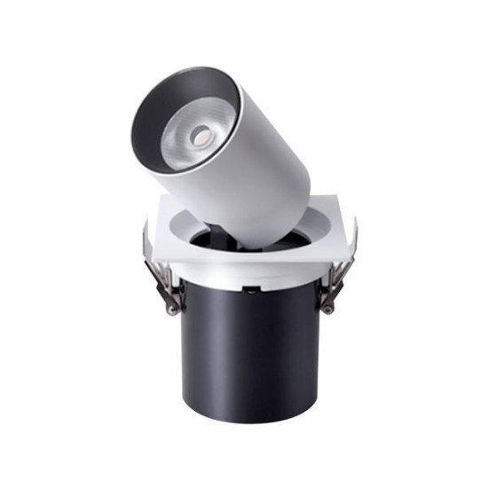ΣΠΟΤ ΧΩΝΕΥΤΟ ΚΙΝΗΤΗ ΒΑΣΗ 12W 3000Κ Φ110 ΛΕΥΚΟ PRO