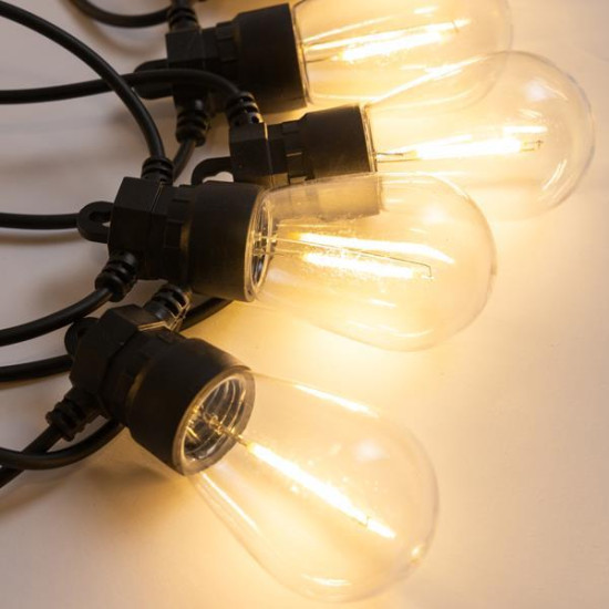 ΓΙΡΛΑΝΤΑ 10 S14 ΛΑΜΠΑ, 24V ΜΕΤΑΣΧΗΜΑΤΙΣΤΗ, ΣΤΑΘΕΡΟ, ΘΕΡΜΟ ΛΕΥΚΟ LED ΑΝΑ 50cm, 2 ΕΠΕΚΤΑΣΕΙΣ ΕΩΣ 2 ΣΕΤ, ΠΡΟΕΚΤΑΣΗ ΠΑΡΟΧΗΣ 3m, IP44