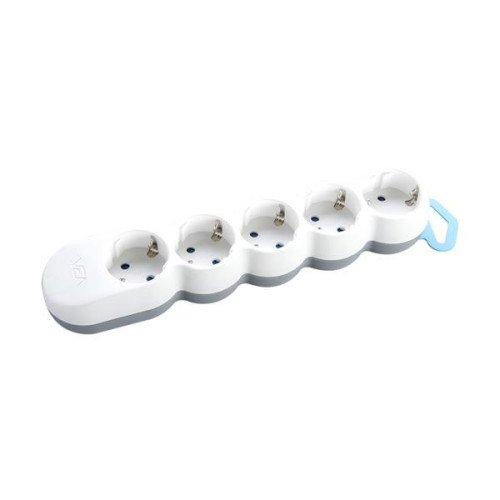 ΠΟΛΥΠΡΙΖΟ 5 ΘΕΣΕΩΝ ΜΕ ΚΑΛΩΔΙΟ ΟΒΑΛ 3X1,5mm 1,5m ΜΕ ΠΡΟΣΤΑΣΙΑ ΕΠΑΦΩΝ