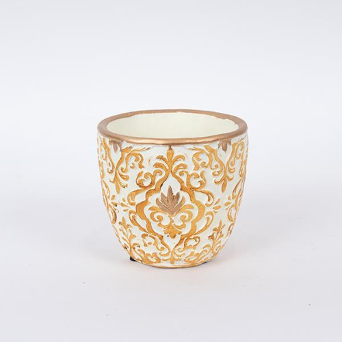 ΚΑΣΠΩ ΤΣΙΜΕΝΤΕΝΙΟ ΚΡΕΜ - ΧΡΥΣΟ 14x14x13cm