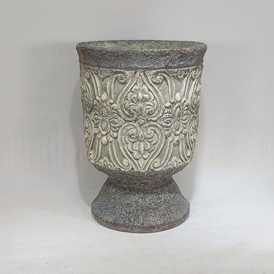 ΒΑΖΟ ΤΣΙΜΕΝΤΕΝΙΟ ΓΚΡΙ - ΜΠΕΖ 19x19x26cm