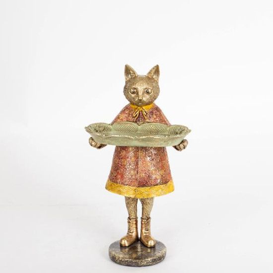 ΓΑΤΑ ΠΟΛΥΡΕΖΙΝ ΚΟΚΚΙΝΟ ΦΟΥΣΤΑΝΙ 14.5x14.5x27cm ΓΑΤΑ ΠΟΛΥΡΕΖΙΝ ΚΟΚΚΙΝΟ ΦΟΥΣΤΑΝΙ 14.5x14.5x27cm