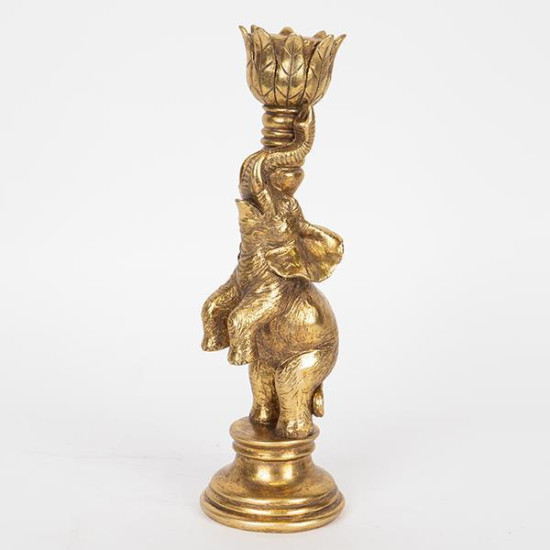 ΚΗΡΟΠΗΓΙΟ ΕΛΕΦΑΝΤΑΣ ΠΟΛΥΡΕΣΙΝ ΑΝΤΙΚΕ ΧΡΥΣΟ 8x8.5x27cm