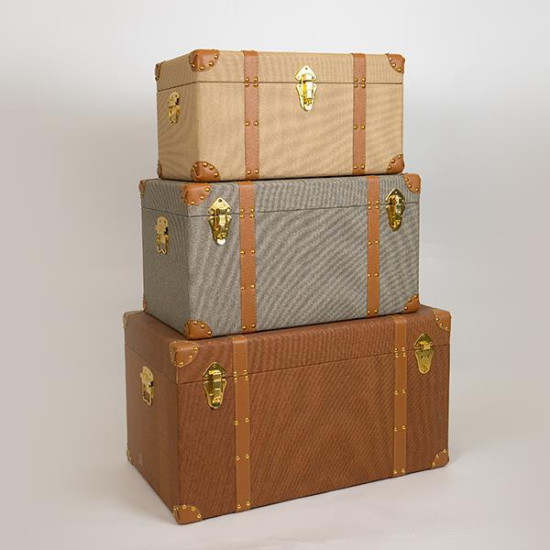 S/3 ΜΠΑΟΥΛΑ ΜΠΕΖ-ΚΑΦΕ-ΓΚΡΙ  63x40x35cm/ 53x34x30cm/ 47x28x25cm