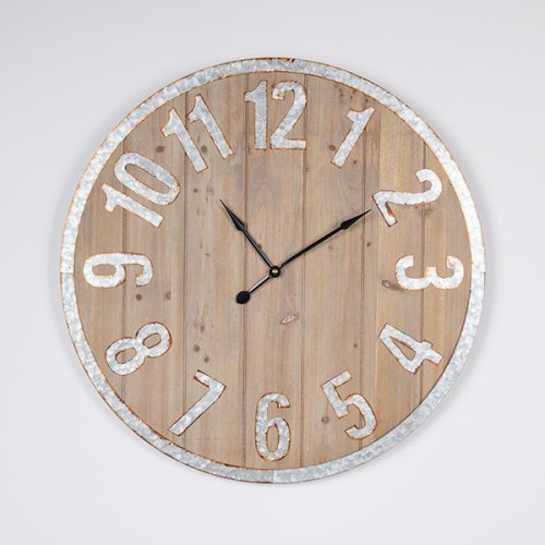 ΡΟΛΟΪ ΤΟΙΧΟΥ ΞΥΛΙΝΟ - ΜΕΤΑΛΛΙΚΟ ΑΝΤΙΚΕ NATURAL - ΑΝΤΙΚΕ ΑΣΗΜΙ 60x4.5x60cm