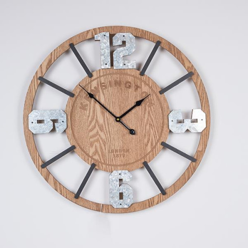 ΡΟΛΟΪ ΤΟΙΧΟΥ ΞΥΛΙΝΟ - ΜΕΤΑΛΛΙΚΟ NATURAL - ΜΑΥΡΟ - ΓΚΡΙ 60x5x60cm