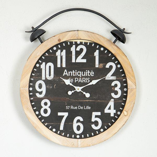 ΡΟΛΟΪ ΤΟΙΧΟΥ ΞΥΛΙΝΟ - ΜΕΤΑΛΛΙΚΟ ΜΑΥΡΟ - NATURAL - ΛΕΥΚΟ 50x6x60cm