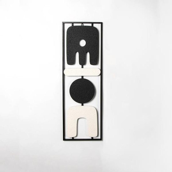 ΔΙΑΚΟΣΜΗΤΙΚΟ ΤΟΙΧΟΥ ΜΕΤΑΛΛΙΚΟ - ΞΥΛΙΝΟ ΛΕΥΚΟ - ΜΑΥΡΟ 28x2.5x85cm