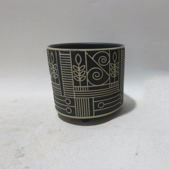 ΚΑΣΠΩ ΚΕΡΑΜΙΚΟ ΜΑΥΡΟ-ΜΠΕΖ 12x12x11.5cm