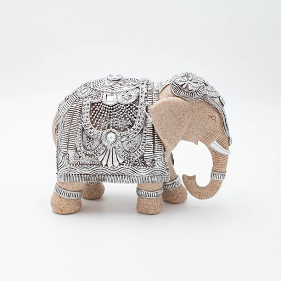 ΔΙΑΚΟΣΜΗΤΙΚΟ ΕΛΕΦΑΝΤΑΣ ΠΟΛΥΡΕΖΙΝ- ΣΙΔΕΡΟ ΚΡΕΜ-ΑΣΗΜΙ 20x10x15.5cm ΔΙΑΚΟΣΜΗΤΙΚΟ ΕΛΕΦΑΝΤΑΣ ΠΟΛΥΡΕΖΙΝ- ΣΙΔΕΡΟ ΚΡΕΜ-ΑΣΗΜΙ 20x10x15.5cm