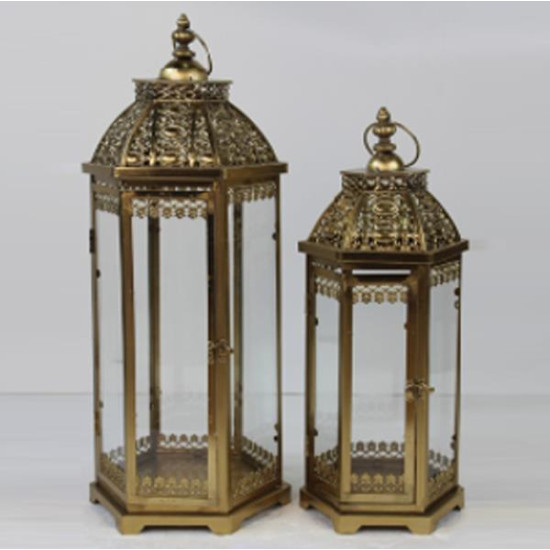 S/2 ΦΑΝΑΡΙΑ ΜΕΤΑΛΛΟ ΜΠΡΟΝΖΕ 25.5x22x62cm/ 20.5x18x46cm