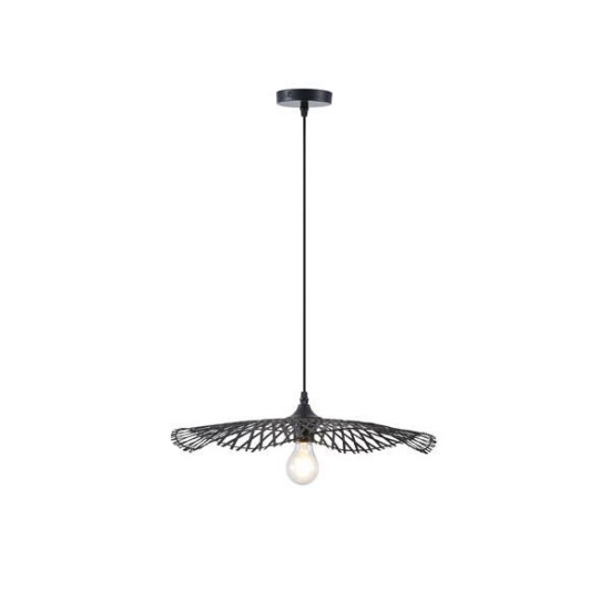 ΦΩΤΙΣΤΙΚΟ ΚΡΕΜΑΣΤΟ BAMBOO ΜΟΝΟΦΩΤΟ 1XE27 Max 15W Φ475X1160mm ΜΑΥΡΟ ARTE ILLUMINA CROSSLINE