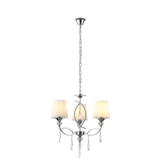 ΦΩΤΙΣΤΙΚΟ ΚΡΕΜΑΣΤΟ ΜΕΤΑΛΛΟ-ΥΦΑΣΜΑ-ΓΥΑΛΙ 3ΦΩΤΟ 3XE14 ΜΑΧ 8W Φ580X1280mm ΑΣΗΜΙ ARTE ILLUMINA COUNTESS