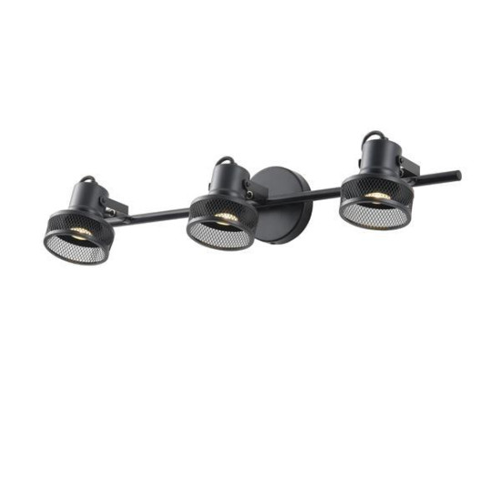 ΦΩΤΙΣΤΙΚΟ ΚΡΕΜΑΣΤΟ ΜΕ ΔΙΧΤΥ ΜΕΤΑΛΛΟ 3ΦΩΤΟ 3XGU10 MAX 5W 640X100X300mm ΜΑΥΡΟ ARTE ILLUMINA SOLUN