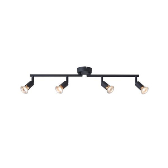 ΣΠΟΤ ΚΙΝΗΤΟ ΜΕΤΑΛΛΟ 4ΦΩΤΟ 4XGU10 Max 7W 600X80X125mm ΜΑΥΡΟ ARTE ILLUMINA VORRAS
