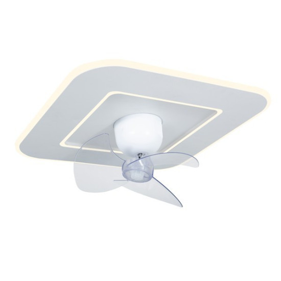 ΑΝΕΜΙΣΤΗΡΑΣ ΠΛΑΦΟΝΙΕΡΑ ΟΡΟΦΗΣ ΤΕΤΡΑΓΩΝΟΣ ΛΕΥΚΟΣ 50x50 DC ΜΟΤΕΡ 15W ΜΕ LED ΦΩΣ 50W