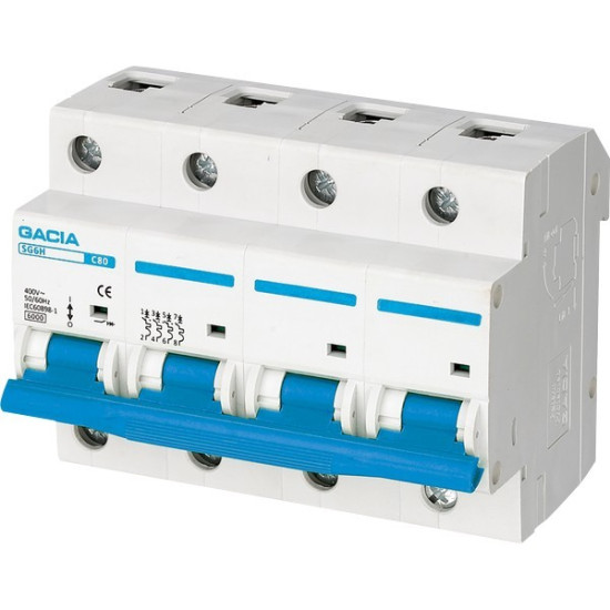 ΑΥΤΟΜΑΤΑΚΙ ΤΕΤΡΑΠΟΛΙΚΟ 80A 4P 6ΚΑ C GACIA