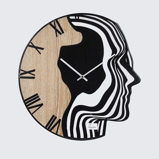 ΕΠΙΤΟΙΧΙΟ ΡΟΛΟΙ ΜΕΤΑΛΛΙΚΟ - ΞΥΛΙΝΟ ΜΑΥΡΟ -ΚΑΦΕ 48x3.5x49.5cm ΕΠΙΤΟΙΧΙΟ ΡΟΛΟΙ ΜΕΤΑΛΛΙΚΟ - ΞΥΛΙΝΟ ΜΑΥΡΟ -ΚΑΦΕ 48x3.5x49.5cm