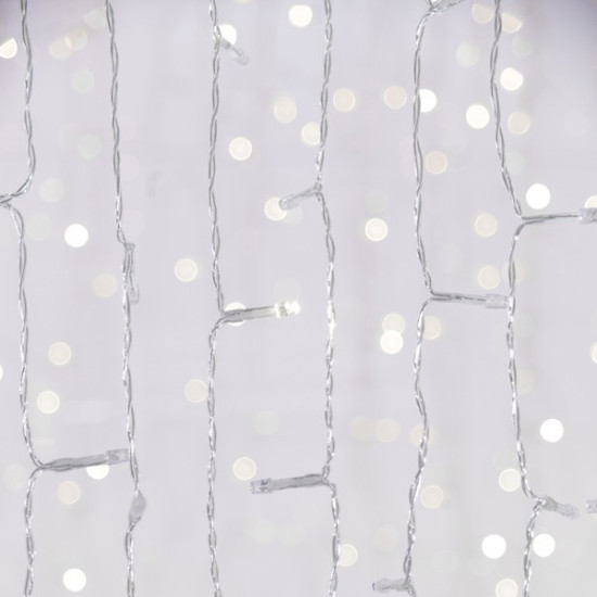 ΚΟΥΡΤΙΝΑ, 500 FLASH LED 5mm, 31V ΜΕΤΑΣΧΗΜΑΤΙΣΤΗ, 4 ΕΠΕΚΤΑΣΕΙΣ ΕΩΣ 3 ΣΕΤ, ΔΙΑΦΑΝΟ PVC ΚΑΛΩΔΙΟ, ΛΕΥΚΟ LED (H250 x L300cm, 20 ΣΕΙΡΕΣ x 25 LED), ΠΡΟΕΚΤΑΣΗ ΠΑΡΟΧΗΣ 3m, ΙΡ44