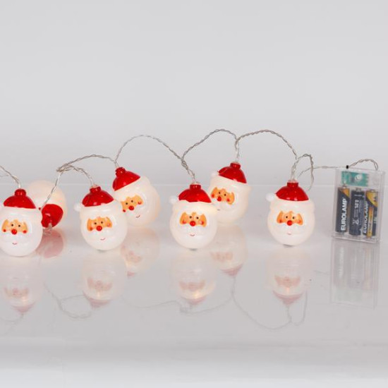 ΣΕΙΡΑ, 10 LED 5mm, ΠΡΟΣΩΠΟ ΑΓΙΟΥ ΒΑΣΙΛΗ, ΜΠΑΤΑΡΙΑΣ 3xAA, ΧΡΟΝΟΔΙΑΚΟΠΤΗ, ΔΙΑΦΑΝΟ PVC ΚΑΛΩΔΙΟ, ΘΕΡΜΟ ΛΕΥΚΟ LED ΑΝΑ 15cm, ΠΡΟΕΚΤΑΣΗ ΠΑΡΟΧΗΣ 30cm, IP20