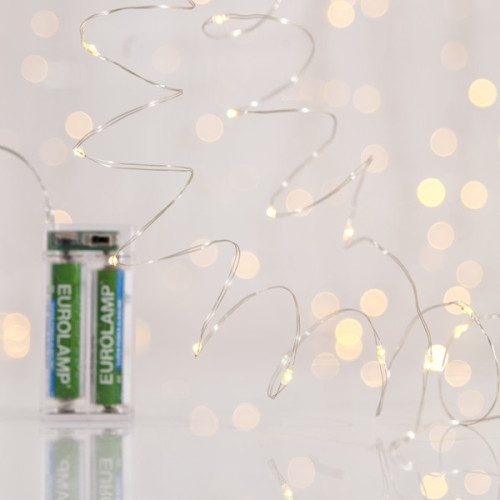 ΣΕΙΡΑ, 50 MINI LED, ΜΠΑΤΑΡΙΑΣ 3xAA, ΧΡΟΝΟΔΙΑΚΟΠΤΗ, ΑΣΗΜΙ ΧΑΛΚΙΝΟ ΚΑΛΩΔΙΟ, ΘΕΡΜΟ ΛΕΥΚΟ LED ANA 10cm, ΠΡΟΕΚΤΑΣΗ ΠΑΡΟΧΗΣ 10cm, IP20