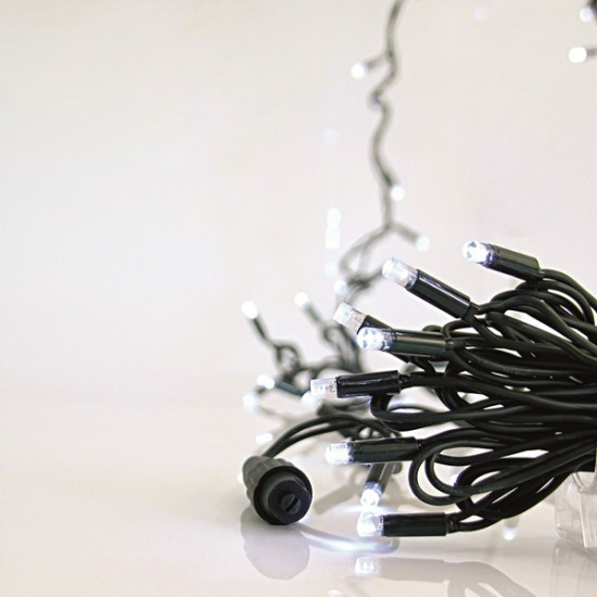 ΣΕΙΡΑ, 100 LED 5mm ΜΕ ΚΑΛΥΜΜΑ, 230V, 3 ΕΠΕΚΤΑΣΕΙΣ ΕΩΣ 9 ΣΕΤ, ΠΡΑΣΙΝΟ ΚΑΟΥΤΣΟΥΚ ΚΑΛΩΔΙΟ, 90 ΛΕΥΚA + 10 ΛΕΥΚΑ FLASH LED ANA 10cm, ΠΡΟΕΚΤΑΣΗ ΠΑΡΟΧΗΣ 1,5m, ΙΡ65