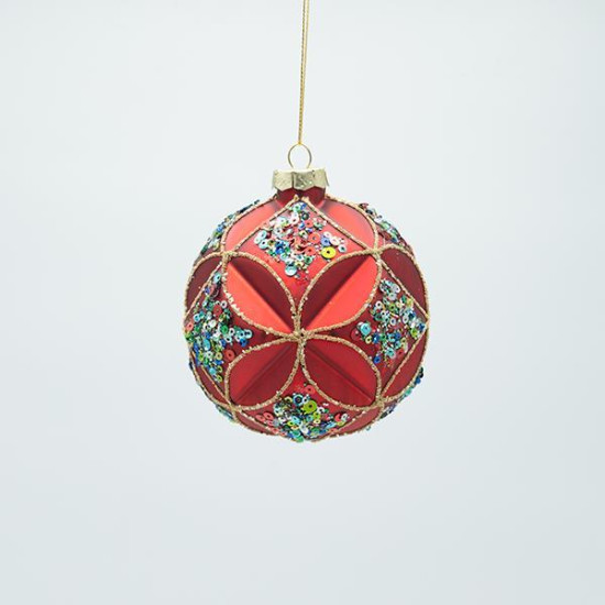 ΓΥΑΛΙΝΗ ΜΠΑΛΑ ΜΕ ΣΚΑΛΙΣΤΟ ΛΟΥΛΟΥΔΙ ΚΑΙ ΧΡΩΜΑΤΙΣΤΕΣ ΠΕΤΡΕΣ, ΣΕΤ 4ΤΜΧ, 10cm