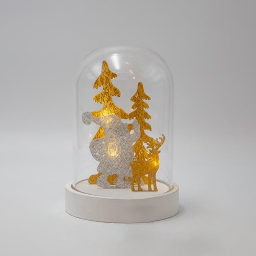 ΘΟΛΟΣ, ΜΕ ΑΚΡΥΛΙΚΟ ΑΓΙΟ ΒΑΣΙΛΗ, ΦΩΤΙΖΟΜΕΝΟΣ, ΜΠΑΤΑΡΙΑΣ, 12x18.5cm