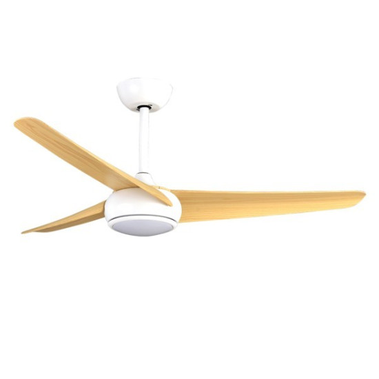 ΑΝΕΜΙΣΤΗΡΑΣ ΟΡΟΦΗΣ ΛΕΥΚΟΣ ΜΕ 3 ΞΥΛΙΝΕΣ ΦΤΕΡΩΤΕΣ Φ132 35W DC ΜΟΤΕΡ ΜΕ LED ΦΩΣ 24W ΚΑΙ ΚΟΝΤΡΟΛ