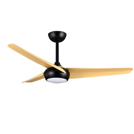 ΑΝΕΜΙΣΤΗΡΑΣ ΟΡΟΦΗΣ ΜΑΥΡΟΣ ΜΕ 3 ΞΥΛΙΝΕΣ ΦΤΕΡΩΤΕΣ Φ132 35W DC ΜΟΤΕΡ ΜΕ LED ΦΩΣ 24W ΚΑΙ ΚΟΝΤΡΟΛ