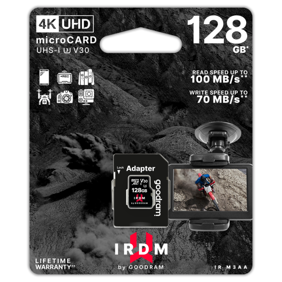 GOODRAM MicroSD+AD Class10 U3 128GB