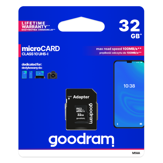 GOODRAM MicroSD+Ad 32GB Class10 UHS1
