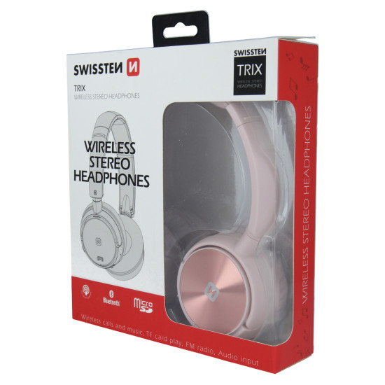 SWISSTEN WIRELESS TRIX HEADPHONES ΡΙΝΚ