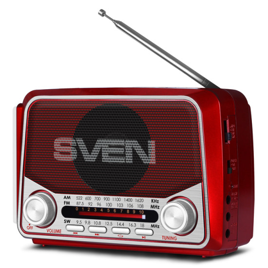 SVEN SRP-525 3W RED (FM,AM/SW/USB,MICRO