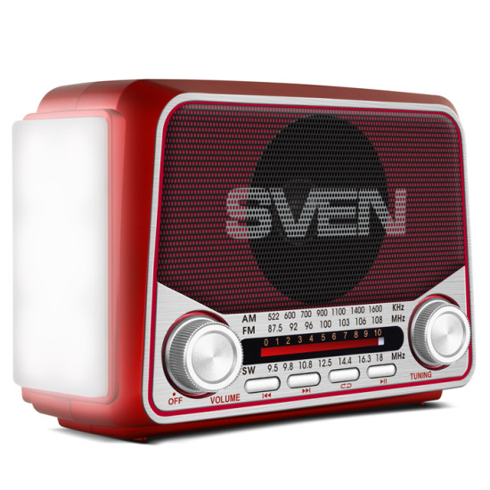 SVEN SRP-525 3W RED (FM,AM/SW/USB,MICRO